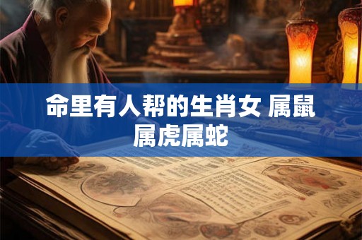 命里有人帮的生肖女 属鼠属虎属蛇