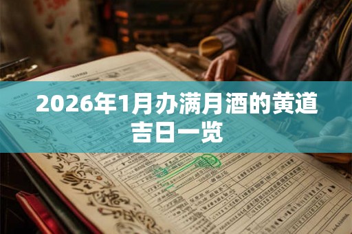 2026年1月办满月酒的黄道吉日一览