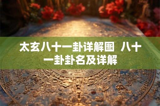 太玄八十一卦详解图  八十一卦卦名及详解
