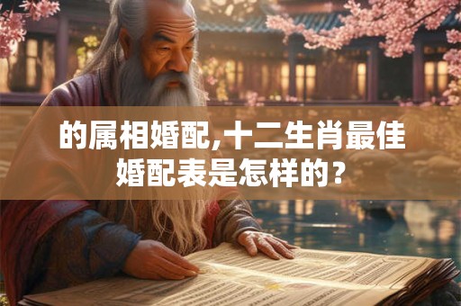 的属相婚配,十二生肖最佳婚配表是怎样的？