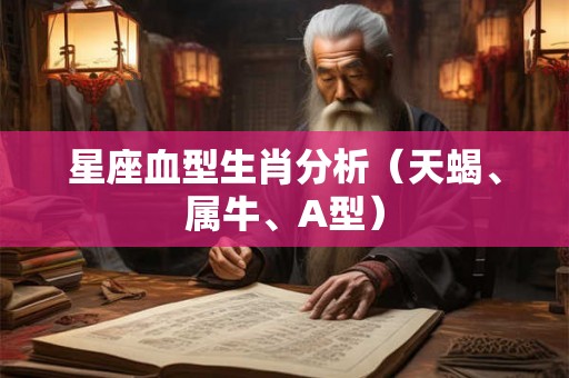 星座血型生肖分析(天蝎、属牛、A型) 星座血型生肖分析(天蝎、属牛、A型)