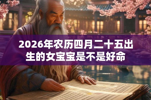 2026年农历四月二十五出生的女宝宝是不是好命