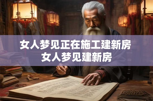 女人梦见正在施工建新房 女人梦见建新房