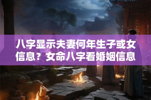 八字显示夫妻何年生子或女信息？女命八字看婚姻信息