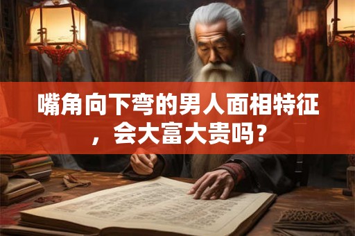 嘴角向下弯的男人面相特征，会大富大贵吗？