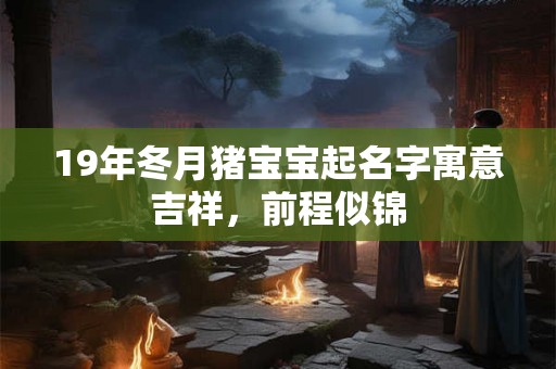 19年冬月猪宝宝起名字寓意吉祥，前程似锦