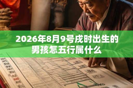 2026年8月9号戌时出生的男孩怎五行属什么