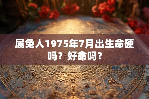 属兔人1975年7月出生命硬吗？好命吗？