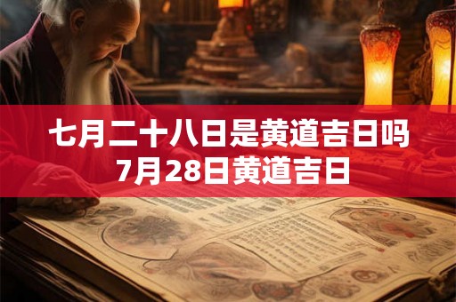 七月二十八日是黄道吉日吗 7月28日黄道吉日