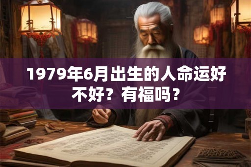 1979年6月出生的人命运好不好？有福吗？