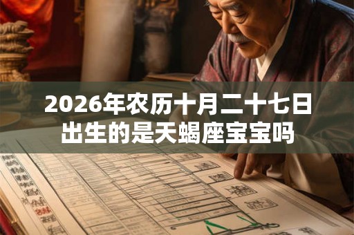 2026年农历十月二十七日出生的是天蝎座宝宝吗