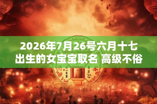 2026年7月26号六月十七出生的女宝宝取名 高级不俗气