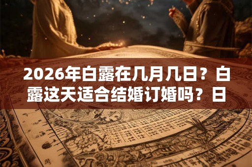 2026年白露在几月几日？白露这天适合结婚订婚吗？日子好吗？