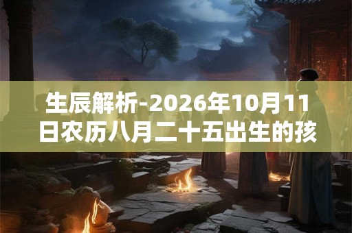 生辰解析-2026年10月11日农历八月二十五出生的孩子八字起名