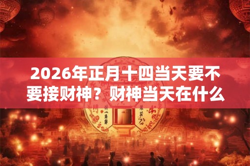 2026年正月十四当天要不要接财神？财神当天在什么方位？