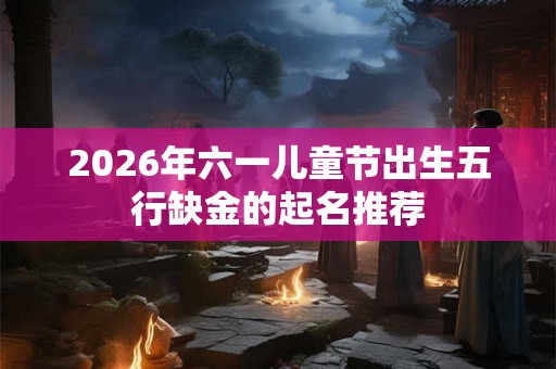 2026年六一儿童节出生五行缺金的起名推荐