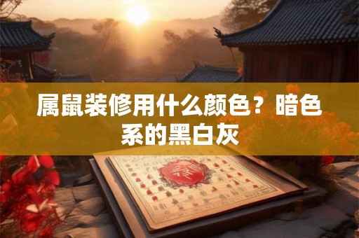 属鼠装修用什么颜色?暗色系的黑白灰 属鼠装修用什么颜色?暗色系的黑白灰