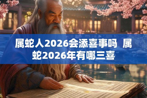 属蛇人2026会添喜事吗 属蛇2026年有哪三喜 属蛇人2026会添喜事吗 属蛇2026年有哪三喜