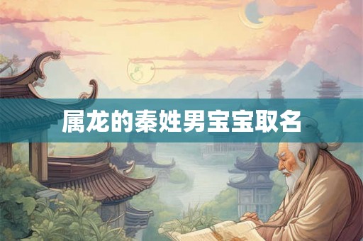 属龙的秦姓男宝宝取名
