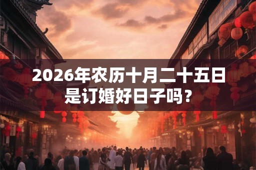 2026年农历十月二十五日是订婚好日子吗？