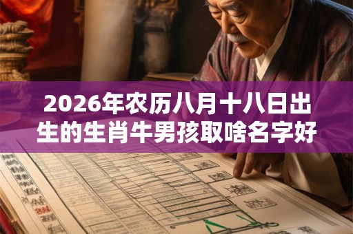 2026年农历八月十八日出生的生肖牛男孩取啥名字好