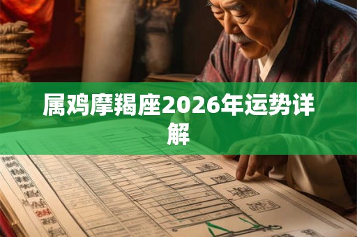 属鸡摩羯座2026年运势详解