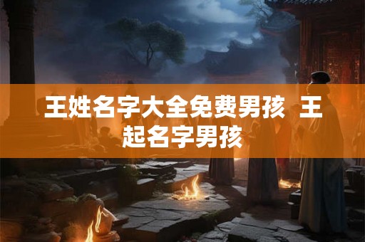 王姓名字大全免费男孩  王起名字男孩