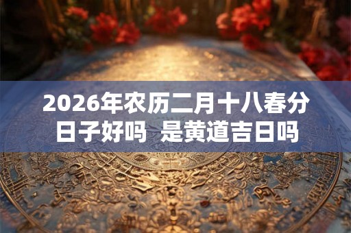 2026年农历二月十八春分日子好吗  是黄道吉日吗
