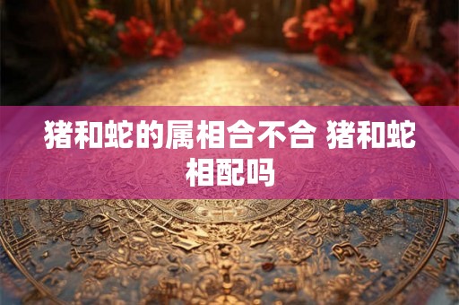 猪和蛇的属相合不合 猪和蛇相配吗