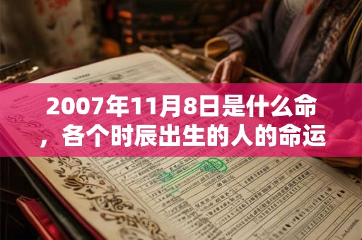 2007年11月8日是什么命，各个时辰出生的人的命运