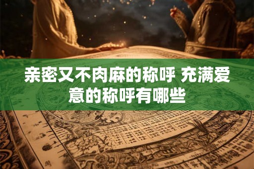 亲密又不肉麻的称呼 充满爱意的称呼有哪些