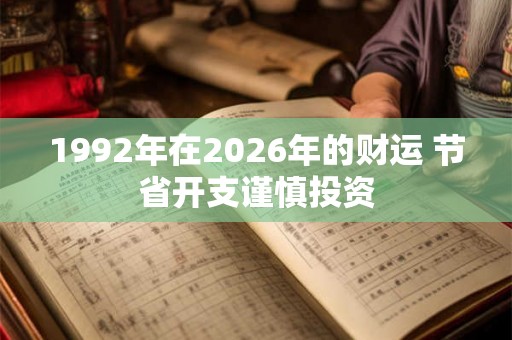 1992年在2026年的财运 节省开支谨慎投资
