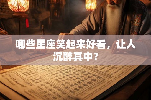 哪些星座笑起来好看，让人沉醉其中？