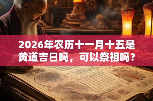 2026年农历十一月十五是黄道吉日吗，可以祭祖吗？