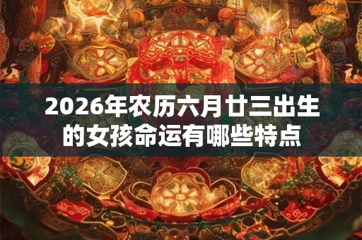 2026年农历六月廿三出生的女孩命运有哪些特点