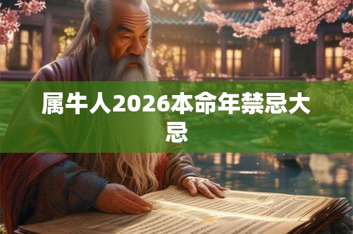 属牛人2026本命年禁忌大忌 属牛人2026本命年禁忌大忌