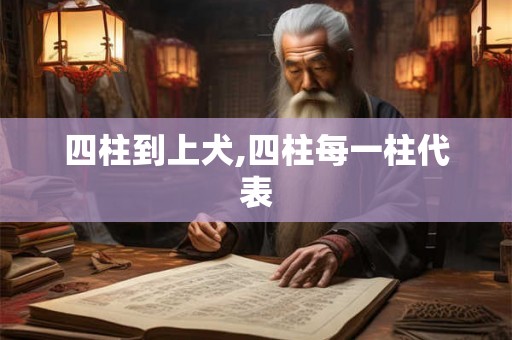 四柱到上犬,四柱每一柱代表