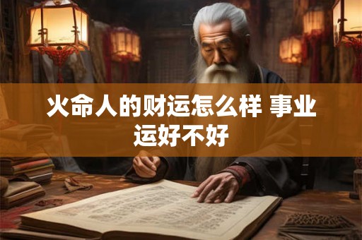 火命人的财运怎么样 事业运好不好