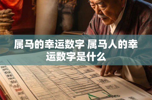 属马的幸运数字 属马人的幸运数字是什么