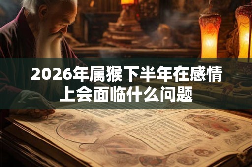 2026年属猴下半年在感情上会面临什么问题