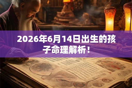2026年6月14日出生的孩子命理解析！
