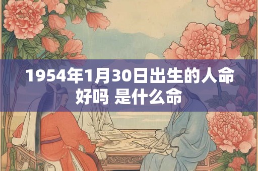 1954年1月30日出生的人命好吗 是什么命