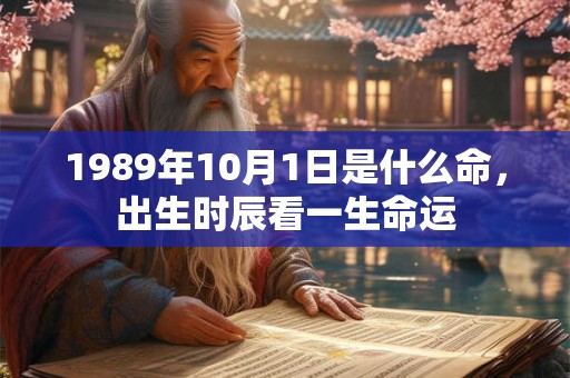 1989年10月1日是什么命，出生时辰看一生命运