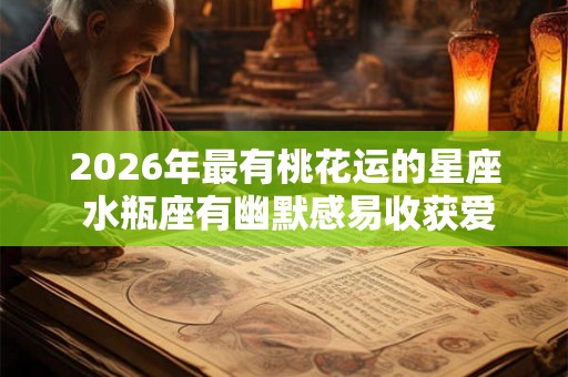 2026年最有桃花运的星座 水瓶座有幽默感易收获爱情 2026年最有桃花运的星座 水瓶座有幽默感易收获爱情
