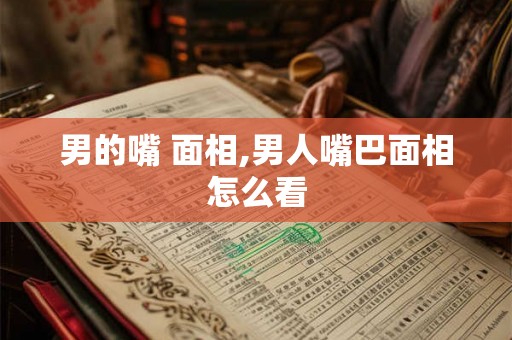 男的嘴 面相,男人嘴巴面相怎么看