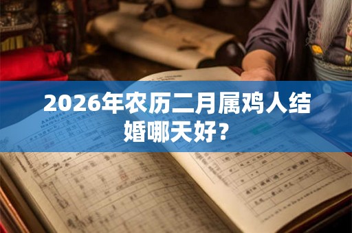 2026年农历二月属鸡人结婚哪天好？