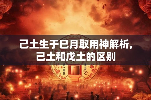 己土生于巳月取用神解析,己土和戊土的区别 己土生于巳月取用神解析,己土和戊土的区别
