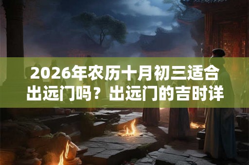 2026年农历十月初三适合出远门吗？出远门的吉时详解！