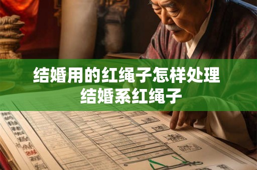 结婚用的红绳子怎样处理 结婚系红绳子 结婚用的红绳子怎样处理 结婚系红绳子