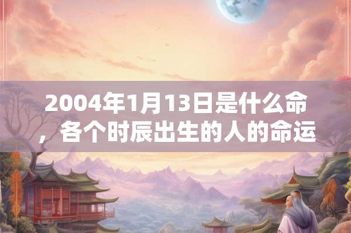 2004年1月13日是什么命,各个时辰出生的人的命运 2004年1月13日是什么命,各个时辰出生的人的命运